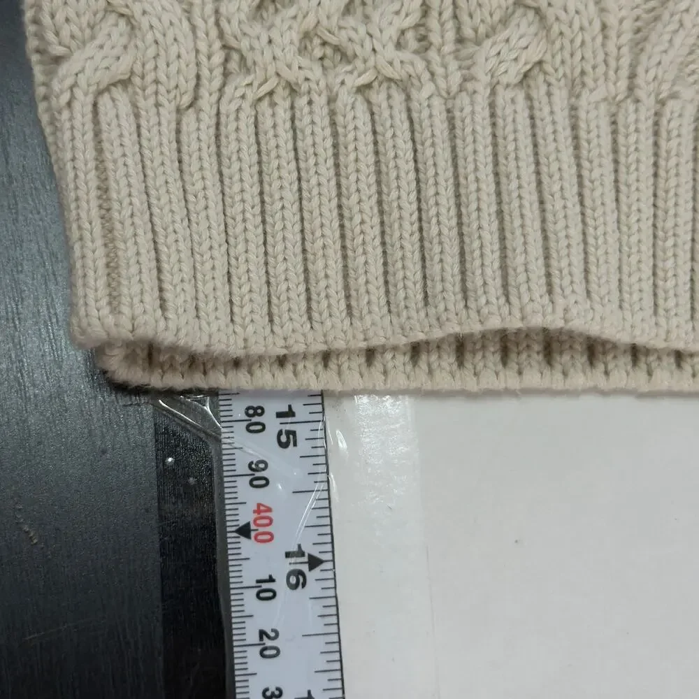 babyGap 2 Years Cable Knit Collared Sweater Cream Tan Shawl Grandpa